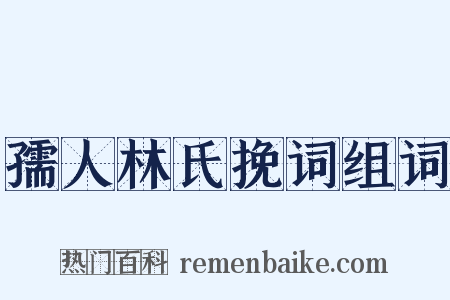 孺人林氏挽词组词是什么意思的图片